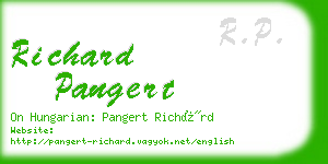 richard pangert business card